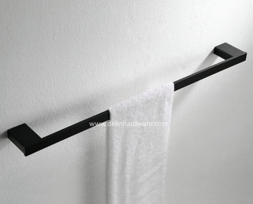 Delin Black Bath Accessories 2 495x400 - Towel Rack 1818 Matte Black