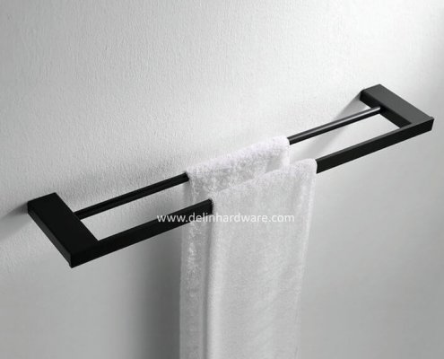 Delin Black Bath Accessories 5 495x400 - Towel Rack 1818 Matte Black