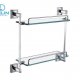 Double Glass Shelf 3716 80x80 - Square Towel Rack 3718